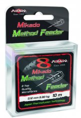 MIKADO Pletená šňůra Octa Method Feeder Hnědá 10m 0,12mm 8,9kg
