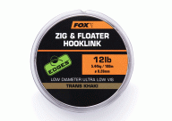 Fox Zig & Floater Hooklink 0.280mm Trans Khaki
